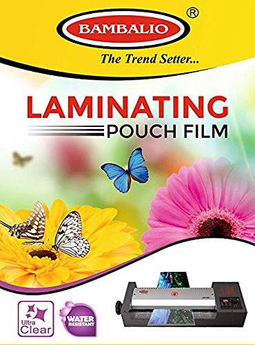 Bambalio LAM-690 - Bolsa de plastificado térmico profesional, 65 x 95 mm, tamaño de tarjeta de identificación, 350 micras, 100 hojas