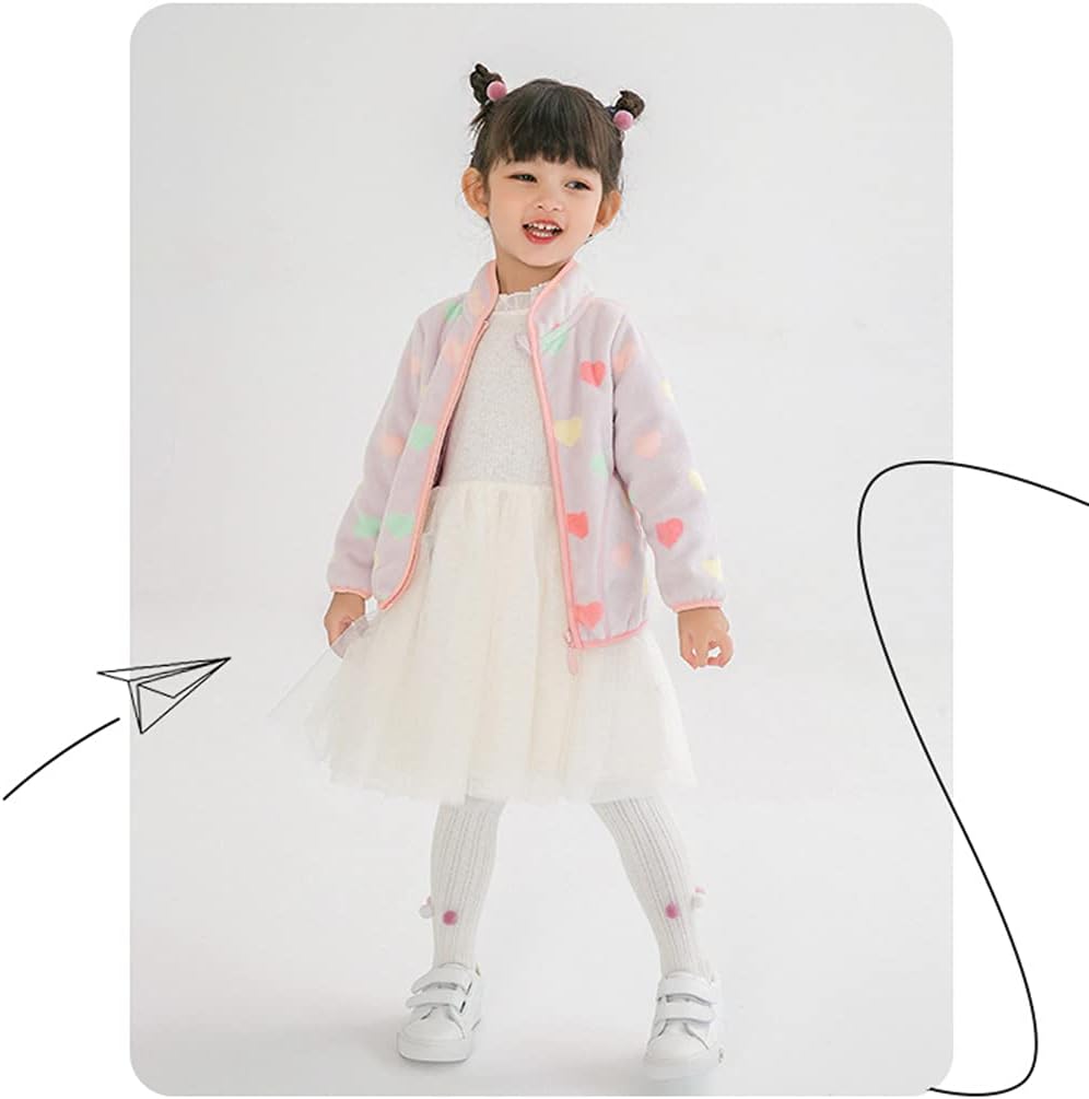 Feidoog Toddler Kids Polar Fleece Warm Jacket Baby Boys Girls Autumn Winter Zip-up Lightweight Long Sleeve Jacket - Image 5