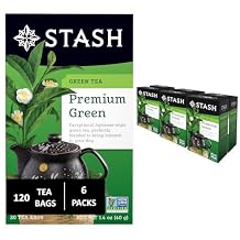 Stash Tea Premium Green Tea, 20 Count Box of Tea Bags in Foil, Pack of 6