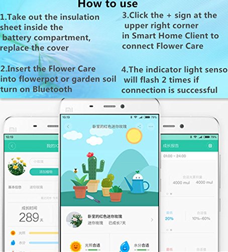 image for SEEKONE 4IN1 Soil Tester Moisture Meter, Light, Temperature and Fertil