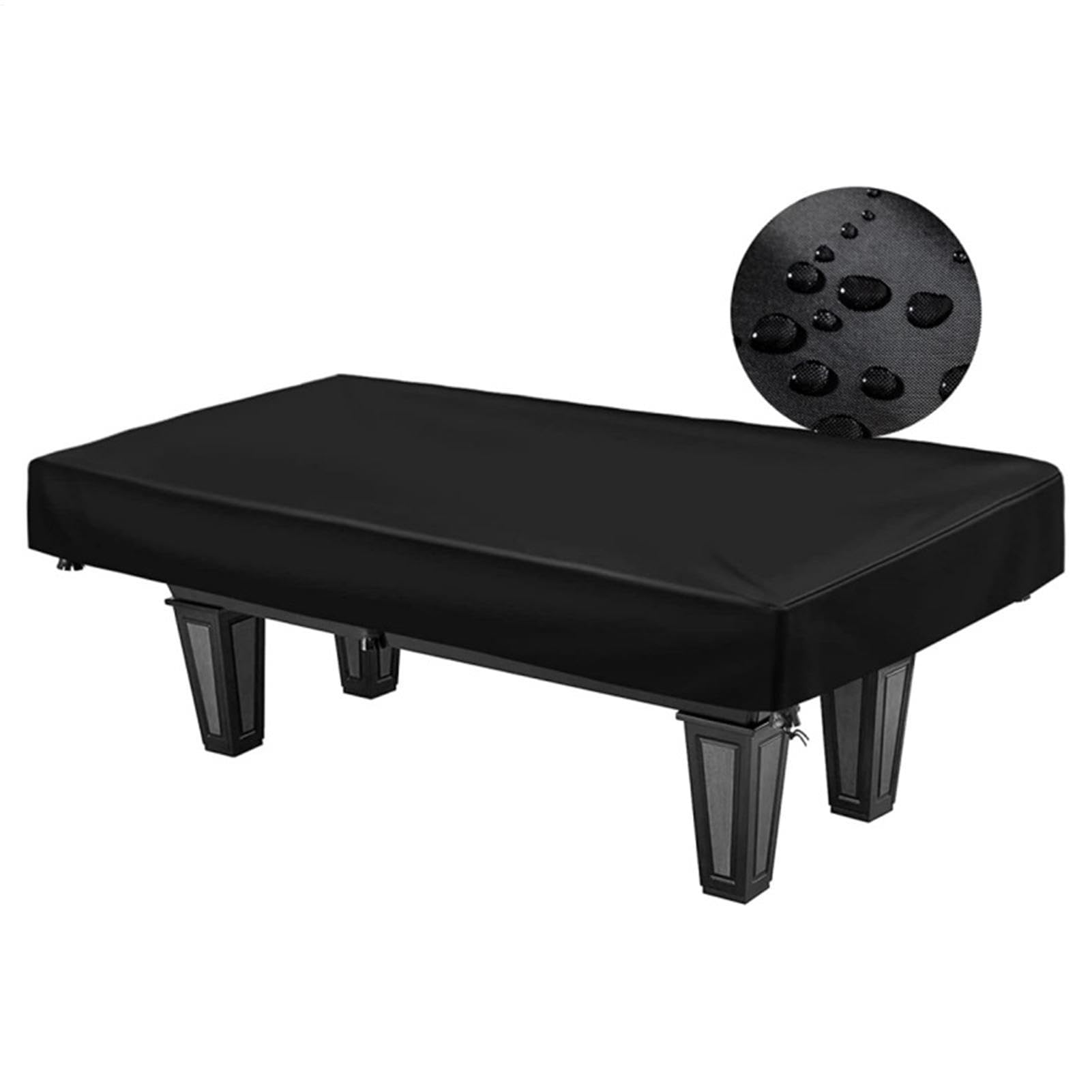 Billardtisch-Abdeckung, 420D-Polyester, staubdicht, Sonnenschutz, Regenschutz, wasserdicht, für drinnen und draußen, harte Abdeckung, 285 x 158 x 20 cm