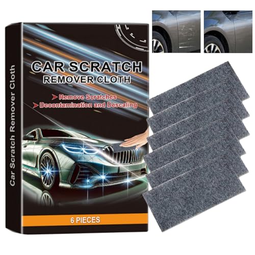 6PCS Nano Sparkle Cloth Car Scratch Remover Kit,Ma/gic Polishing Cloth for Car Scratches,Paint Repair & Scuff Removal for All Vehicles,Nano Sparkle Cloth for Car Scratches,Car Paint Scratch Repair