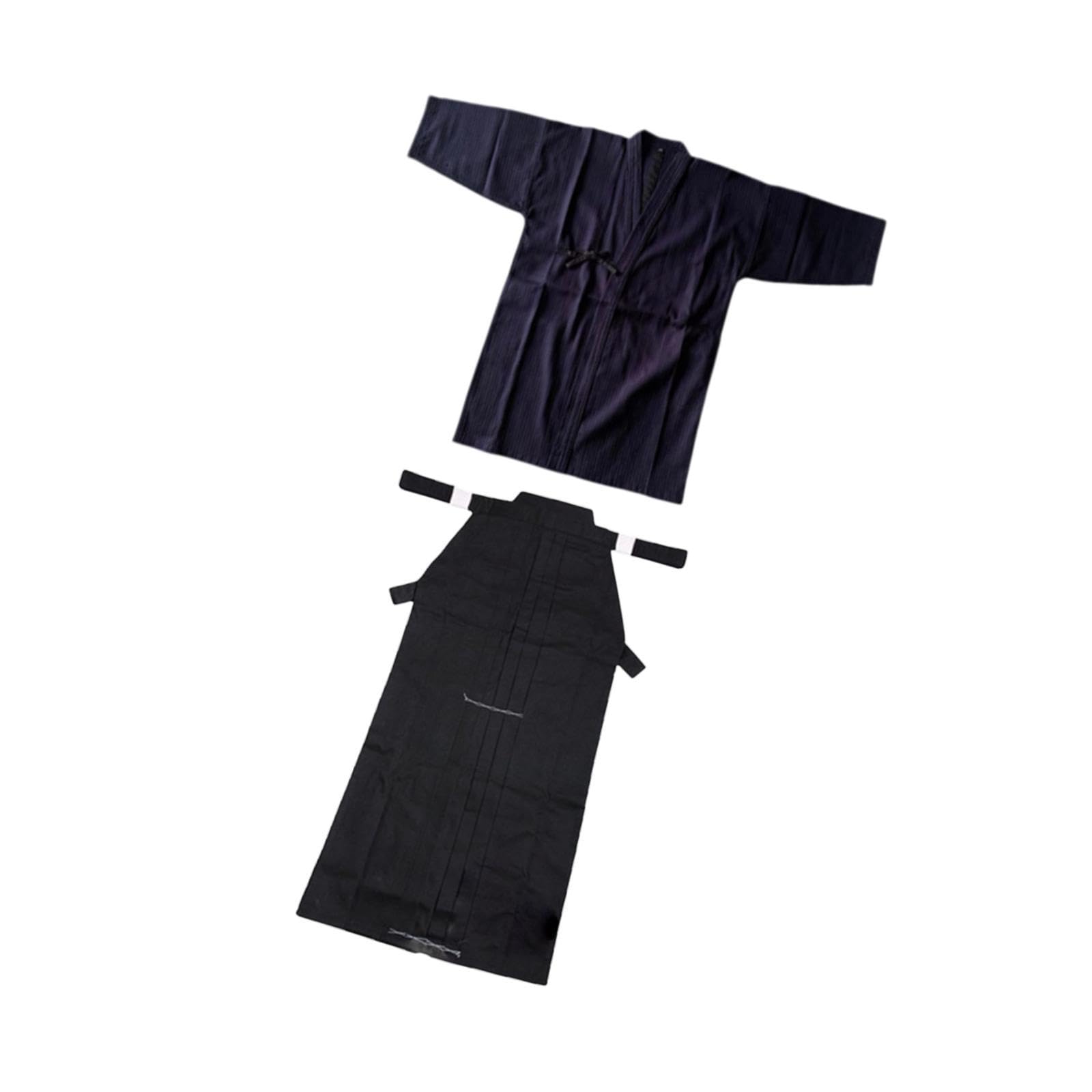 Japanisches Kendo-Uniform-Set, Bekleidung, Kostüm, traditionelles Samurai-Outfit, Blau und Schwarz, 175cm