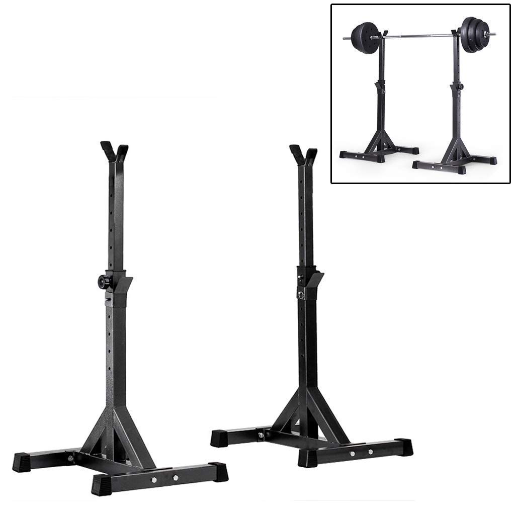 OTQEFTN Adjustable Squat Rack Stands Barbell Bench Press Home Gym Dumbbell Racks