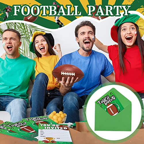 60 Pcs Football Soccer Birthday Party Invitations For Boys With Envelopes Ticket Sports Party Invites Game Time Girl Team Game Day Theme Invite For Kids Birthday Baby Shower Invitations (Football) #TOP5