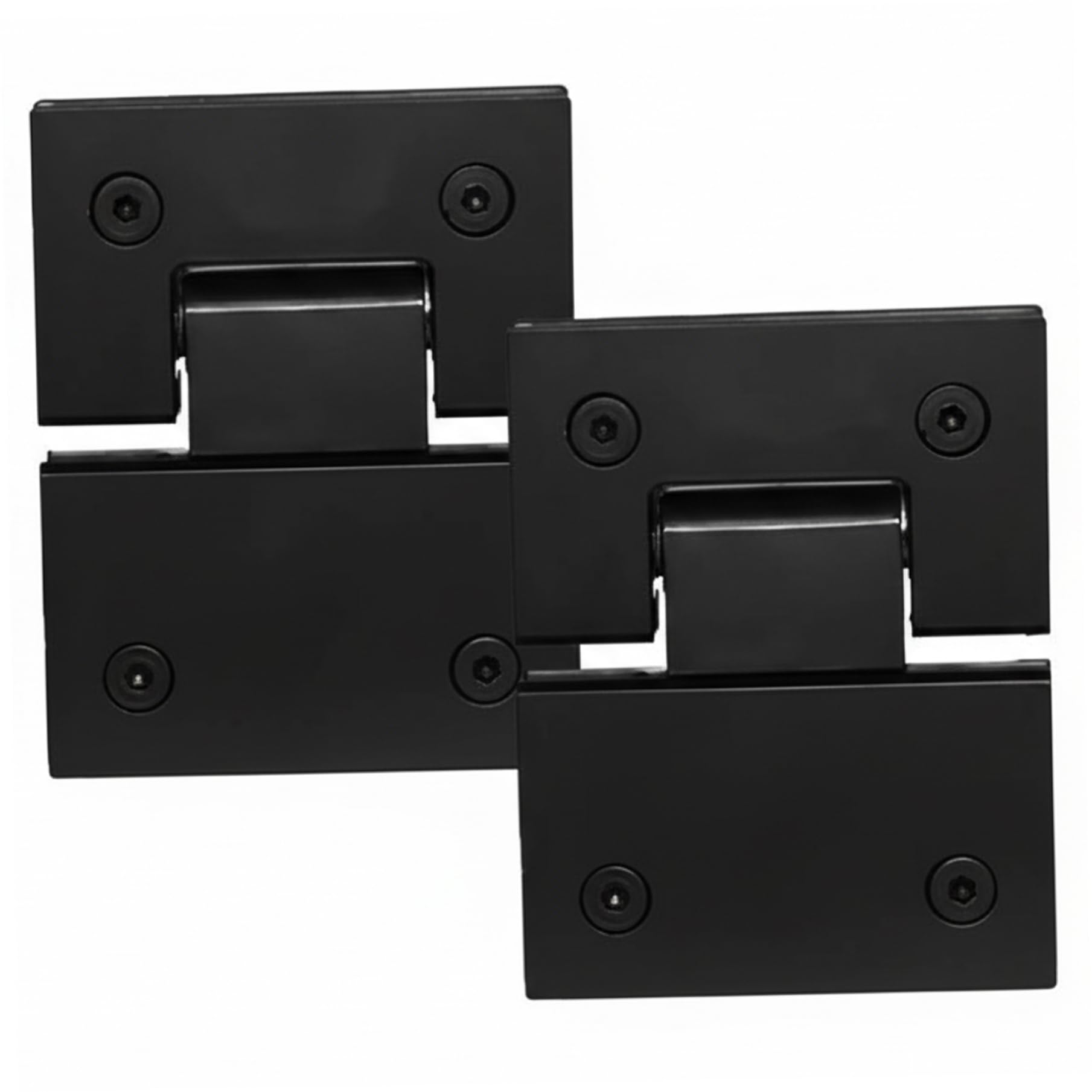 Charnière porte douche verre 180° inox 304 noir mat x2