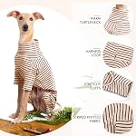 Dog Sweaters for Small Dogs Girls Boys, Striped Pet Sweaters for Fall Winter Dog Clothes, Turtleneck Pullover Knitwear for Small Medium Large Dogs - Image 6