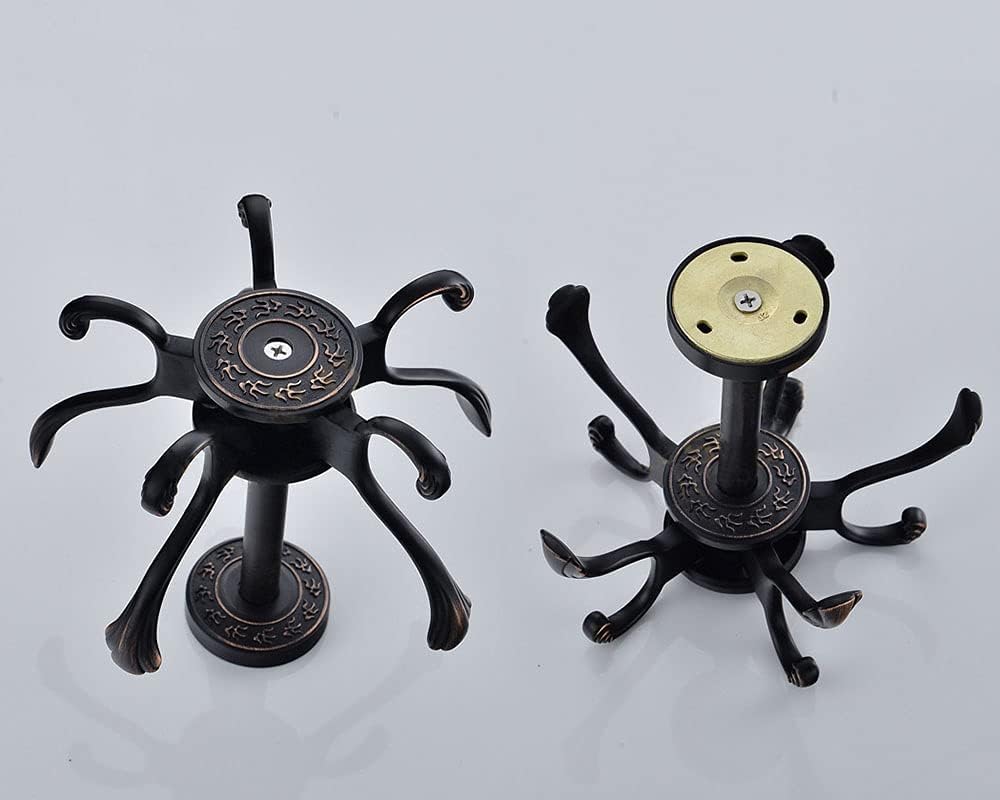 Ganchos de ropa, Ganchos for abrigos, colgador de puerta, ganchos giratorios modernos for llaves, organizador con 5 ganchos, metal resistente, resistente al agua, debajo del armario, for colgar en la