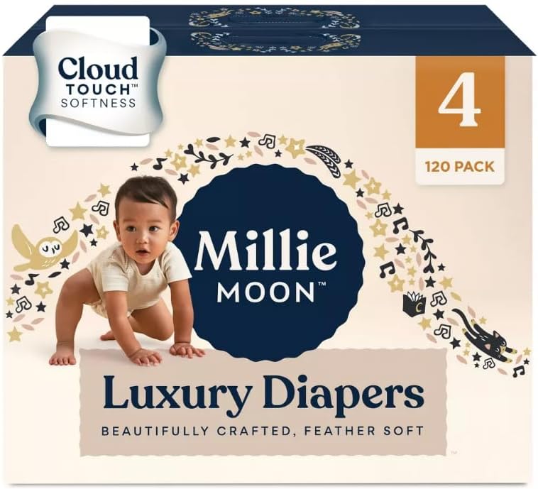 Generic Millie Moon Luxury Diapers, Size (4-120) ct Pak of 1