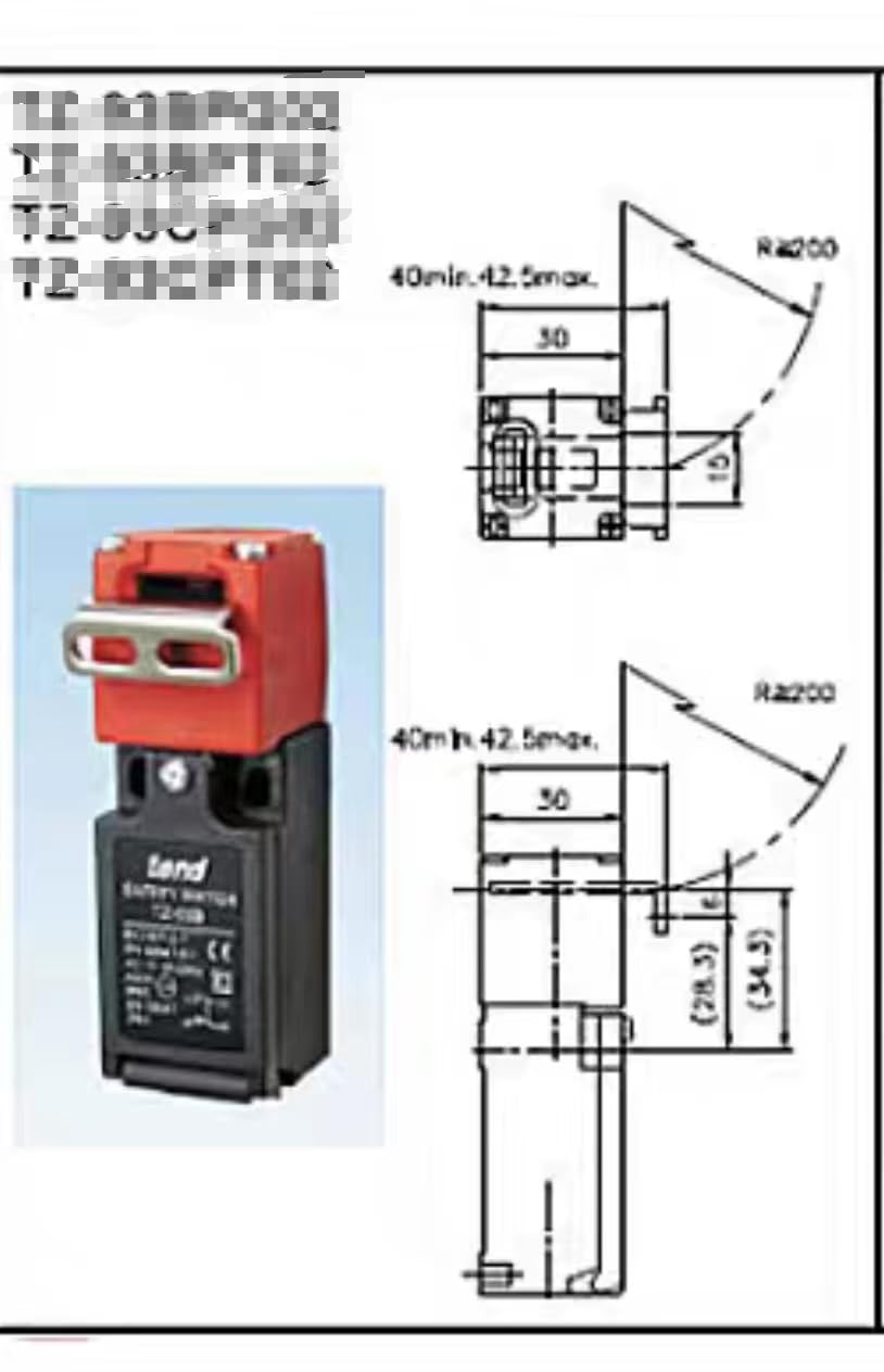 QXNASU 1PCS TZ-93C Limit Switch Safety Door Switch, Red, Limit