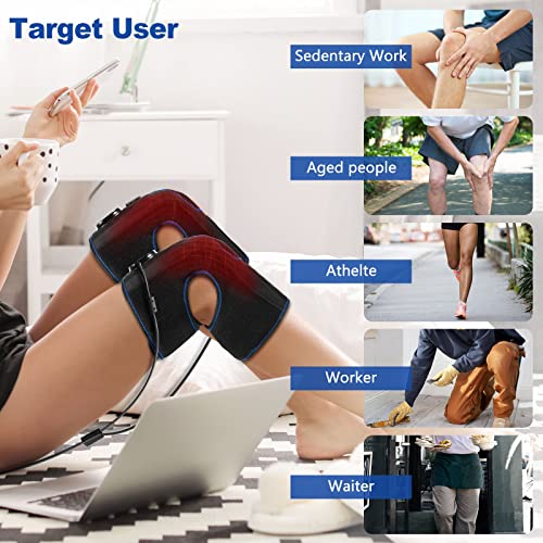 CINCOM-Heated-Knee-Massager-Air-Compression-Knee-Massager-with-Heat-for-Pain-Relief-Knee-Brace-Wrap-for-Knee-ArthritisInjuryJoint-Pain-3-Modes-3-Intensities-A-Pair-FSA-HSA-Approved CINCOM Heated Knee Massager Air Compression Knee Massager with Heat for Pain Relief Knee Brace Wrap for Knee ArthritisInjuryJoint Pain 3 Modes 3 Intensities A Pair FSA HSA Approved