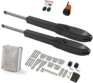 Automatic Gate Opener Solar Battery Double arm Electric Door Operator Swing Gate Opener WiFi IP Camera Remote Control Outdoor Farm Manor Single Swing Gate Operator (Color : KIT B, Size : One Size)