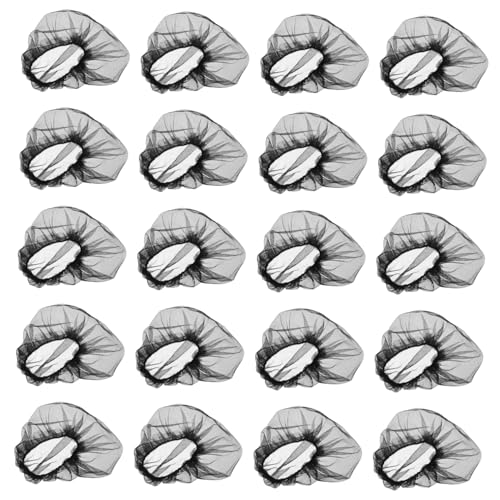 IWOWHERO Elastic Reusable Hair Net Cap 50pcs Soft Nylon Sleeping Hair Nets for Wig Cap Food Service Weaving Soft Elastic