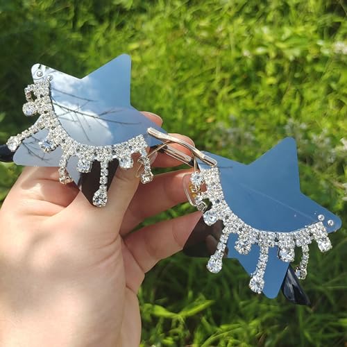 helena Tassel Star Sunglasses Women Crystal Tassels Sun Glasses Unique bling bling Diamond Pentagram Eyeglasses4