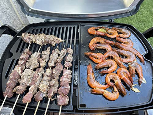 Image of 6559 Cast Iron Cooking Griddle for Weber Q200 Q220 Q240 Q260 Q2000 Q2200 Q2400 Series Gas Grills Accessories, 15.3 inch x 10.8 inch x 0.5 inch
