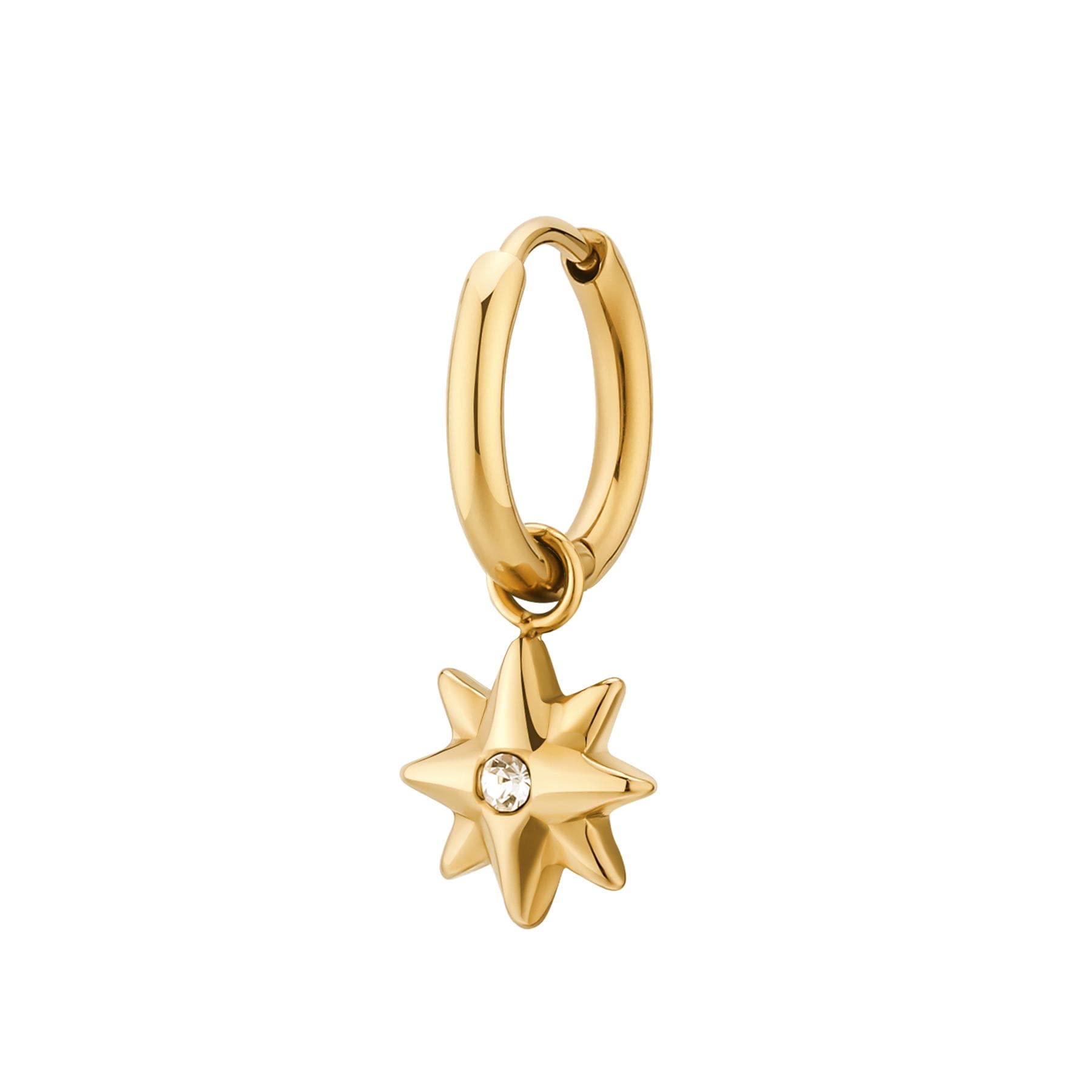 Brosway Orecchino Singolo Donna in Acciaio e Cristalli con Simbolo Stella | Collezione Chakra - BHKE132