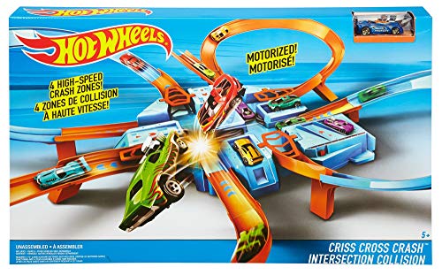 Hot Wheels - Criss Cross Crash, Pista de Coches (Mattel DTN42)