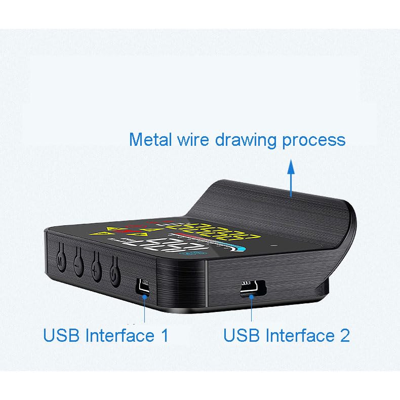 zalati Wyświetlacz HUD Head-Up Wyświetlacz Dual Mode GPS OBD Reflection Projekcja na przedniej szybie ze złączem USB do samochodów