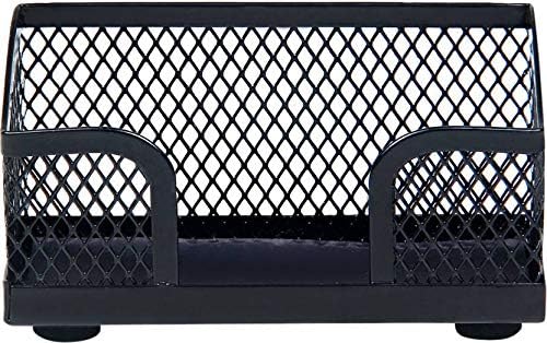 1 Compartments Mesh Iron Card Holder (Black)