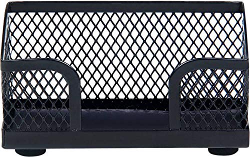 Panku 1 Compartments Mesh Iron Card Holder (Black)