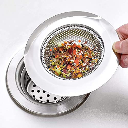 Colador para fregadero de acero inoxidable 2 piezas 4.5 pulg diámetro miniatura 6