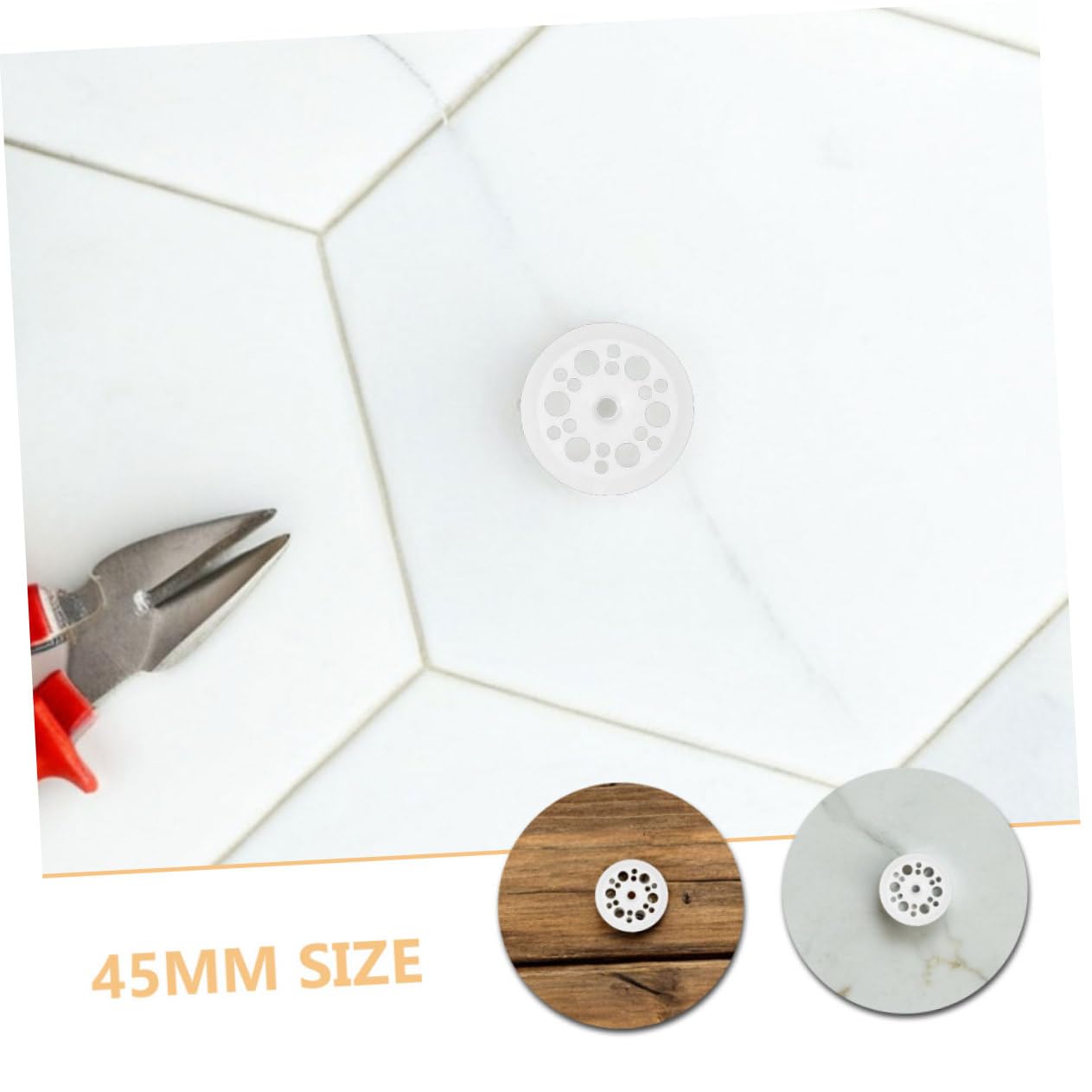 45mm Polypropylene Plastic Washers for Foam Boards, 300pcs