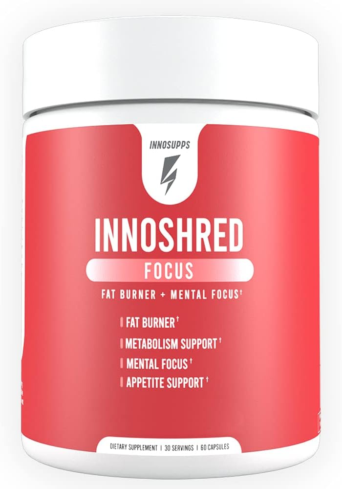 InnoSupps Focus - 50mg Capsimax, 200mg Caffeine, Advanced Nootropic and Fat Burner, L-Theanine, Appetite Suppressant (60 Veggie Capsules)