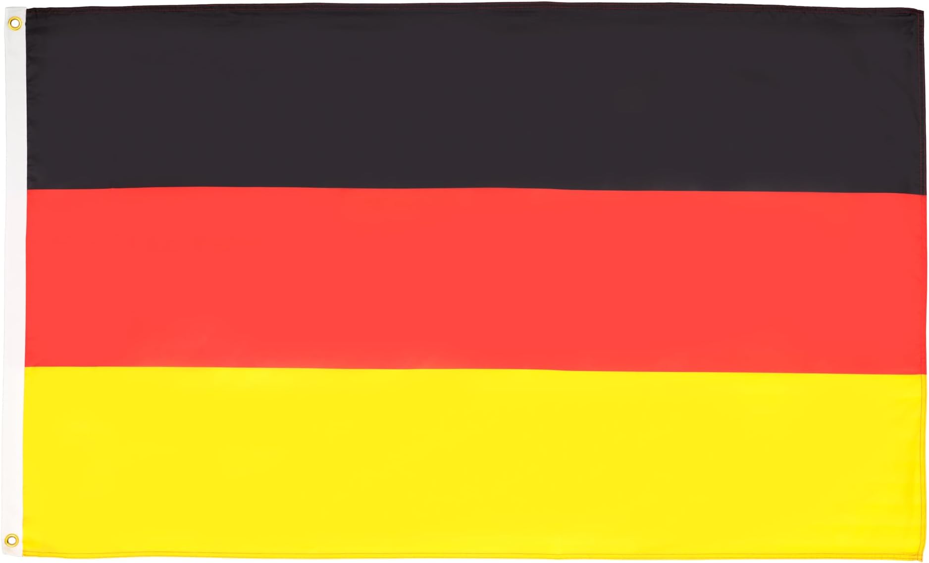 Germany Flag - 2x3 Ft - 100D Polyester German Banner with Two Metal Grommets - Fade Resistant - Vivid Colors - 2' x 3' Feet - 90x60 Cm