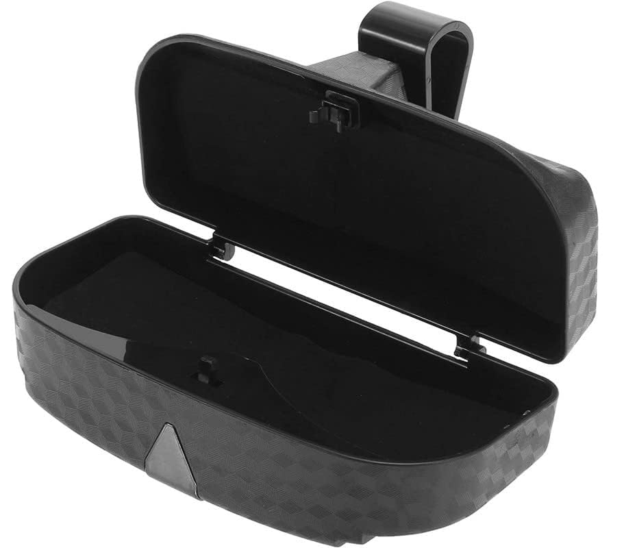 Debli Car Big Face Sunglasses Frame Case Sun Vison Clip Holder Eyeglasses Storage Holder Organizer Carbon Print (Black) (Pack of 1) Compatible with Tata Nano Twist (2012-2018) 4