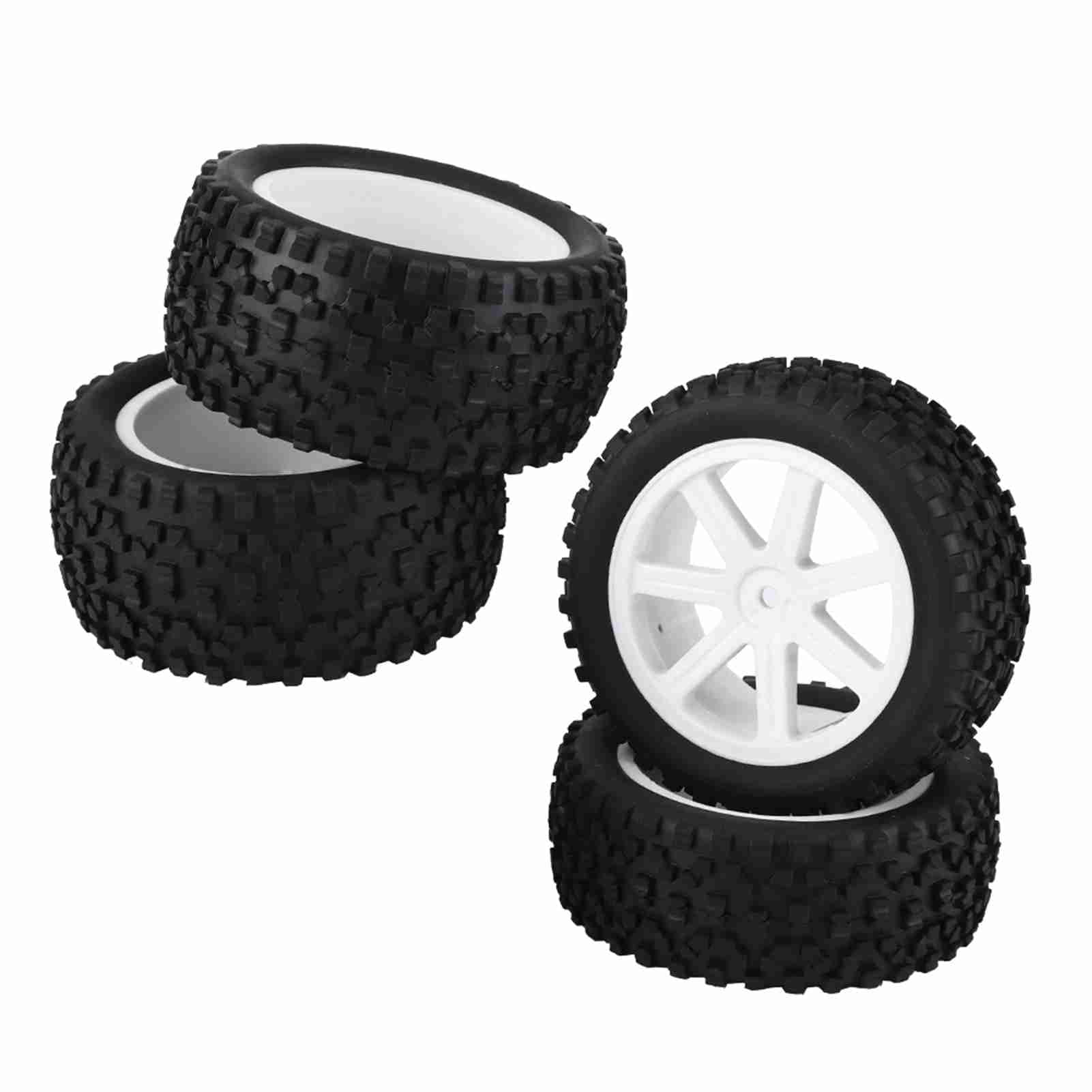VGEBY1 4pcs RC Racing Tyre, Ruedas 1/10 RC Neumático de Coche Rubber Tire Wheel para ZD Racing LRP Traxxas Buggy Car Model Car Accessories Accesorios De Modelos