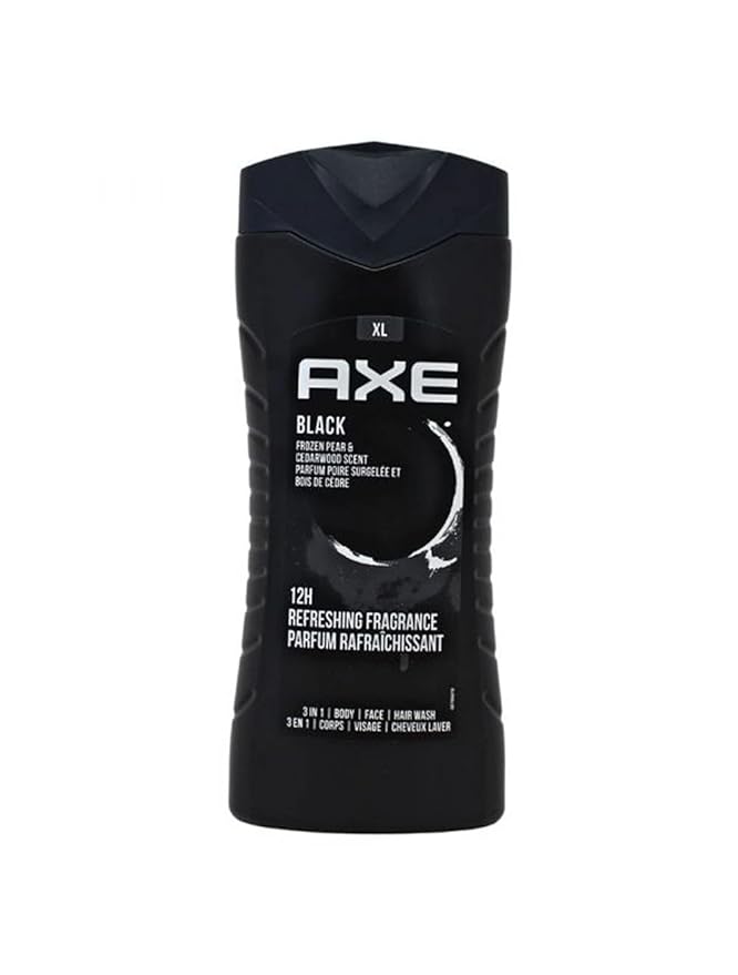 AXE Black 3 In 1 Body, Face & Hair Wash for Men, Long-Lasting Refreshing Frozen Pear Dermatologically Tested, 400ml