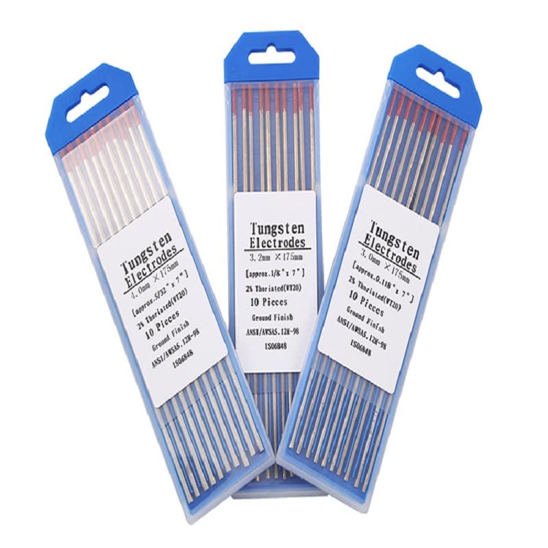 MKSIWSA SUOFEILAIMU 10pcs WT20 Tungsten Electrode Red Head for Welding (Diameter : 2.4mm, Length : 15cm)