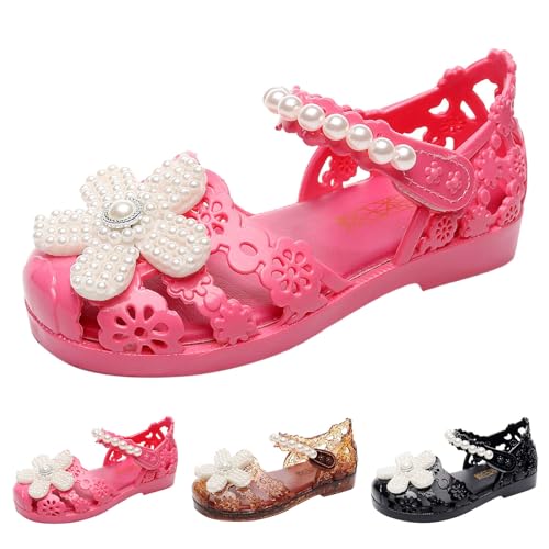 IWIHMIV Girls Jelly Sandals Summer Dress Flat Bottom Comfortable Breathable Shoes for Girl Closed Toe Beach Sandals3