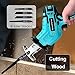 QSDXNYDC Power Reciprocating Saws 0-3000 RPM For Makita 18V BL1850B Cordless Compact One-Handed Recipro Saw for Wood/Metal/PVC Cutting（Tool Only）