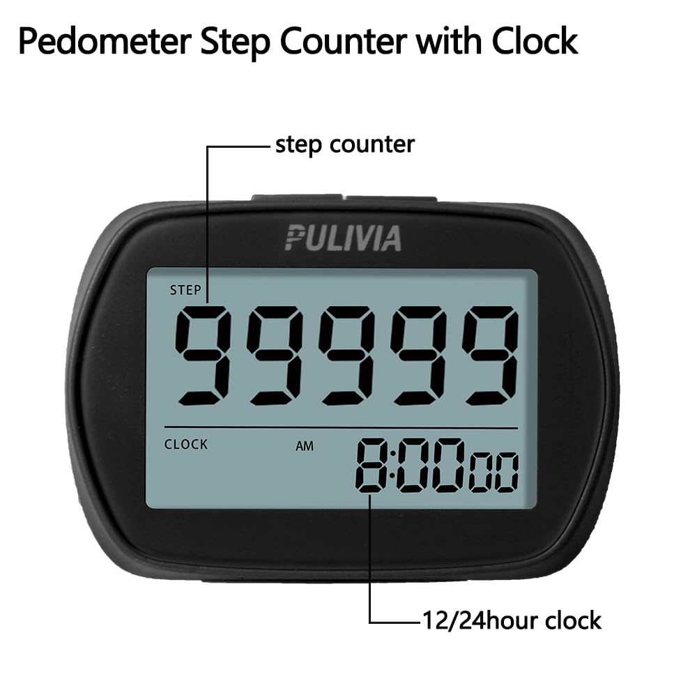 Snapklik.com : PULIVIA Walking Pedometer 3D Step Counter