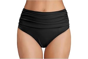 Women's High Waisted Swimsuit Bottoms with Tummy Control