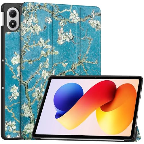 Housse Xiaomi Redmi Pad 2 Pro fleur d'abricot pour le travail nomade