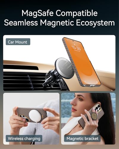RAPTIC Aramid Skin for S26 Ultra Case, Compatible with MagSafe, Non-Slip & Ultra Slim Light Case for S26 Ultra Case with Caseless Feeling, 1500D Aramid Fiber AeroWoven Textures, Destiny - image 6