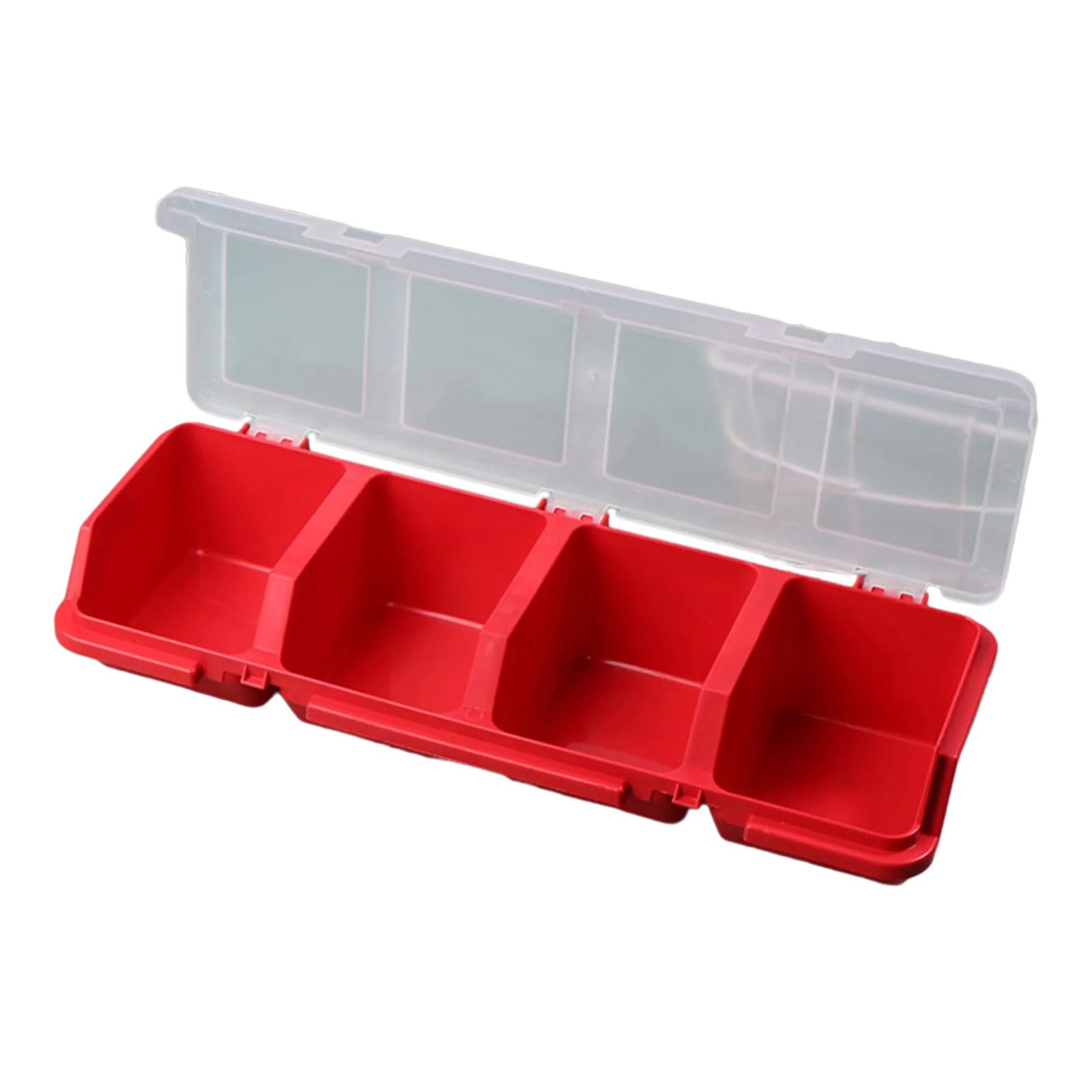 Crffz Red Tool Box Hardware Storage Organization Small Part Case Container Divider Organization For Organizing Screws Nut Bolt Multipurpose Craft Storage