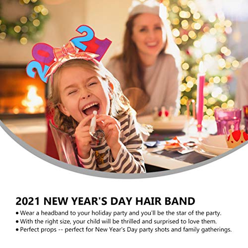 KESYOO 4 PeÃ§as de Fibra Ã“tica Aro de CabeÃ§a Iluminar 2021 Tiara Suprimentos para Festas 2021 Coca
