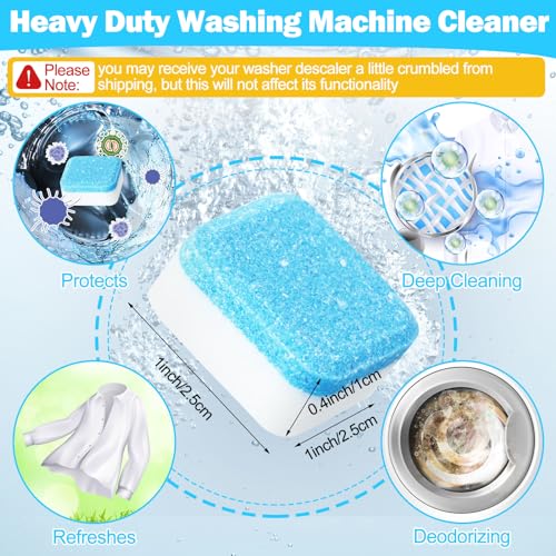 Dansib 150 Pcs Washing Machine Cleaner Washing Machine Tablets Deep Cleaner Tablets for Front Loader and Top Load Washer
