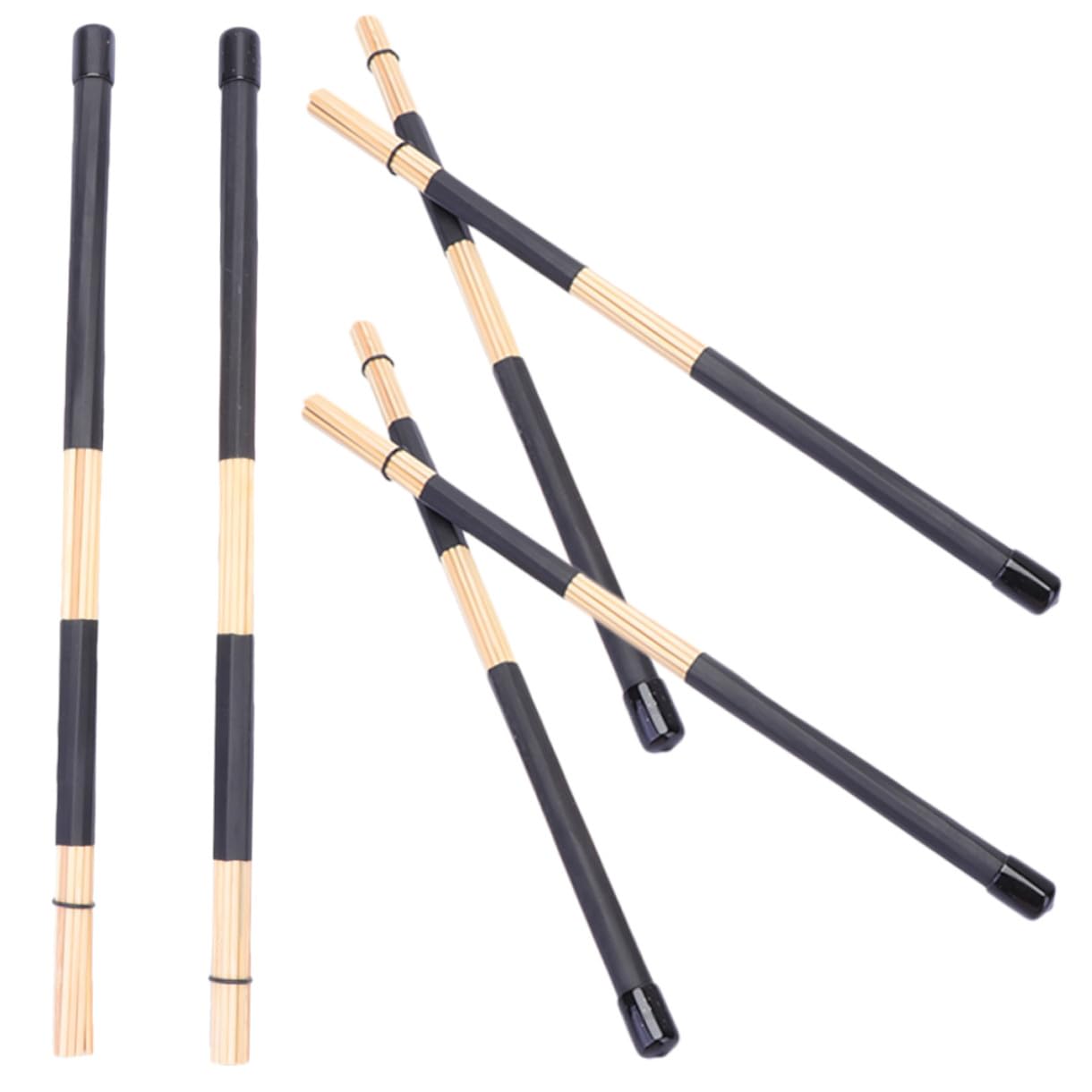 Set Da 3 Paia Di Bacchette Per Batteria in Bamboo Professionali Per Strumenti a Percussione, Accessori Per Tamburo Setole Levigate Per Suono Uniforme, Per Principianti