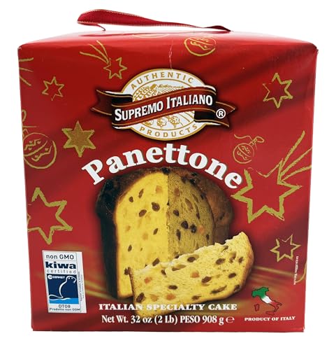 Supremo Italiano Panettone 2 Pound Thanksgiving Holiday Italian Specialy Cake