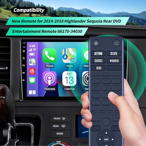 Télécommande de rechange Toyota Highlander Sequoia 2014-2018 86170-34030