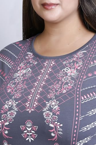 Image of Women Printed Full Sleeve Cotton Tshirt with Side Slits & Pocket | Small - 7XL Size