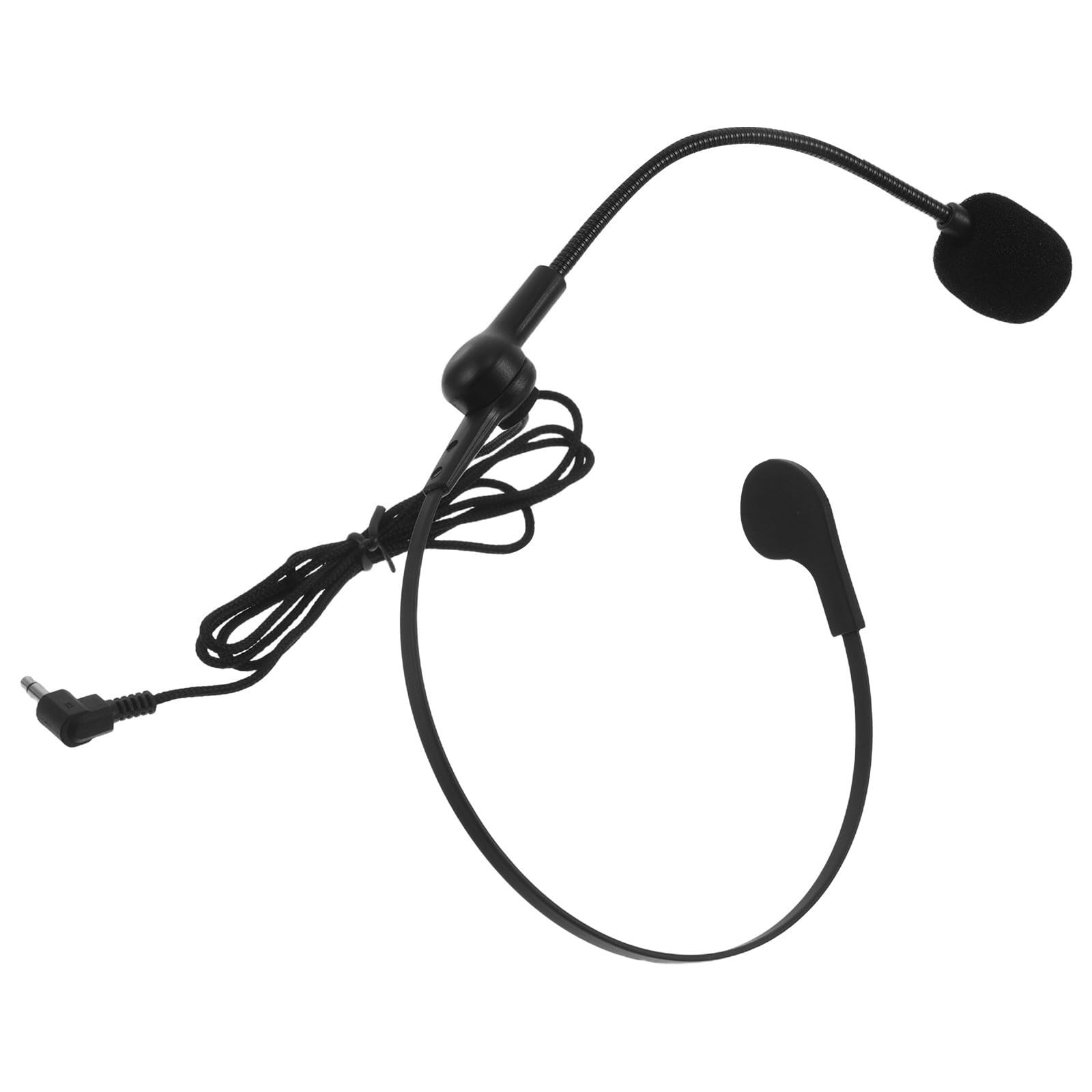Black Neck Hanging Microphone with 3.5mm Wired Headset for Performance