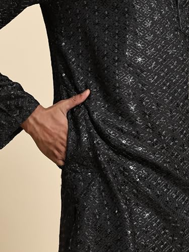Image of Pro-Ethic Style Developer Mens Indian Traditional Cotton Kurta Sets, Men Kurta Set Indian Wedding Dress (A-117)