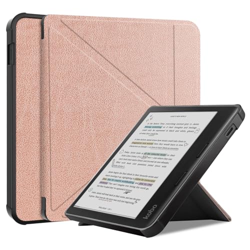 Funzioni del supporto: Ciò che rende questa cover ricca di possibilità è il supporto a due vie che mantiene il vostro eReader in posizione verticale per una lettura a mani libere in modalità orizzontale e verticale, un modo ultraportatile e conveniente per sostenere il vostro eReade.