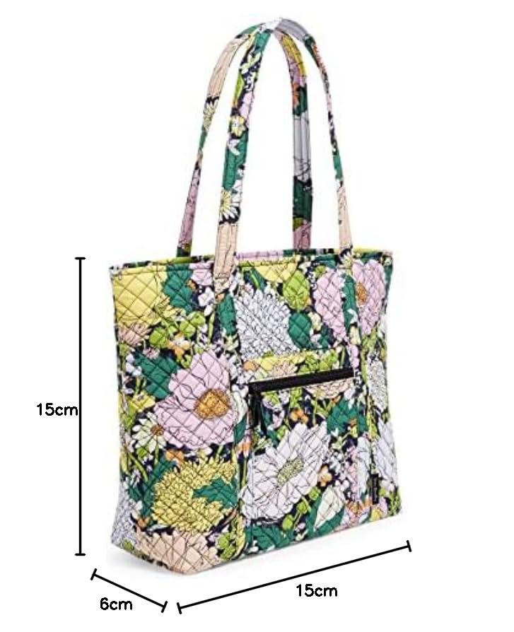 Vera Bradley womens Recycled Cotton Vera Tote Bag Handbag
