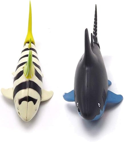 Miniatura 11 de Tipmant Mini RC Fish Electronic Shark Control Remoto Barcos y Submarino Nadar en Agua Piscina Bañera Niños Juguete Eléctrico (Negro y Azul) Negro